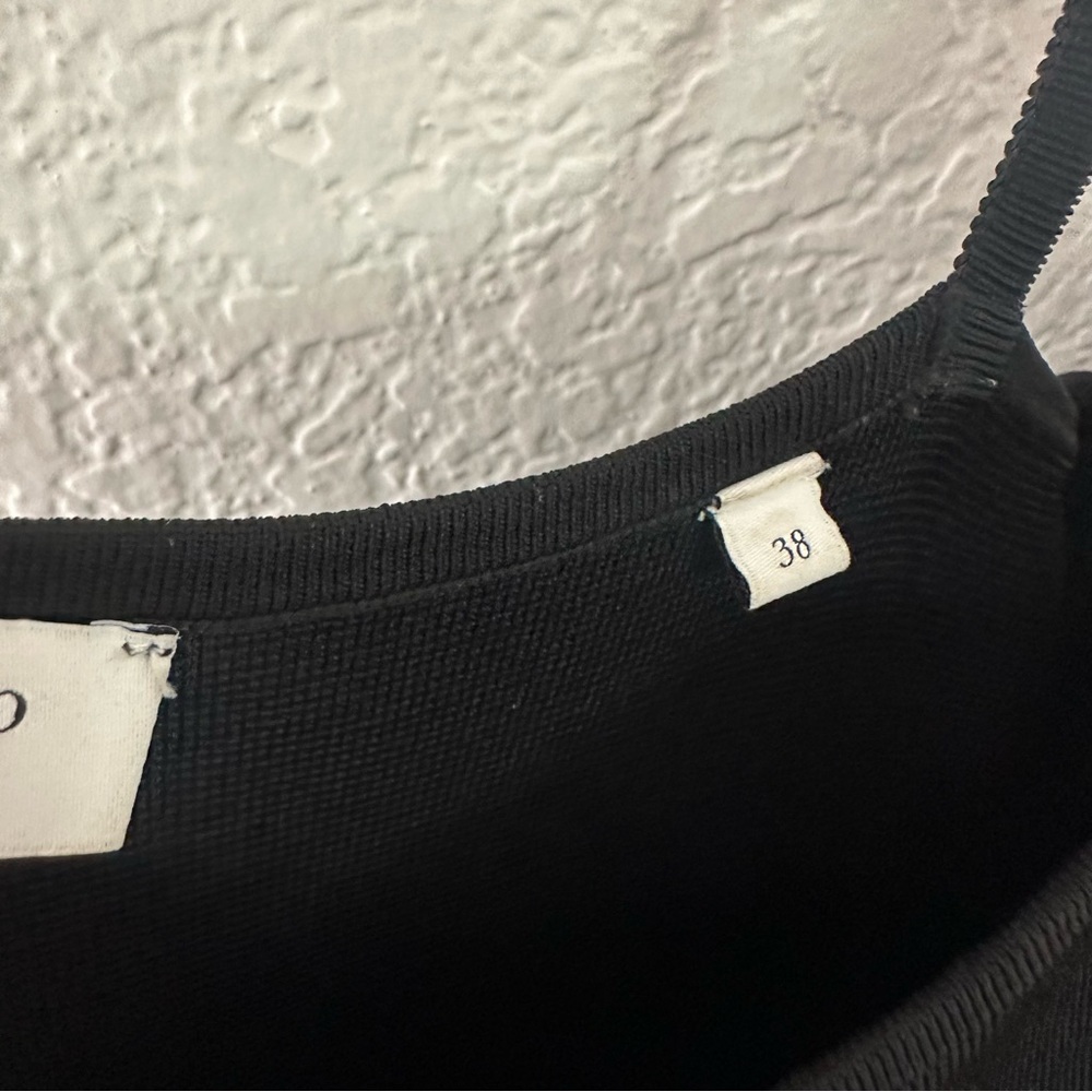 Sandro Black Walace Snap Detail Knit Midi Dress - Picture 10 of 11